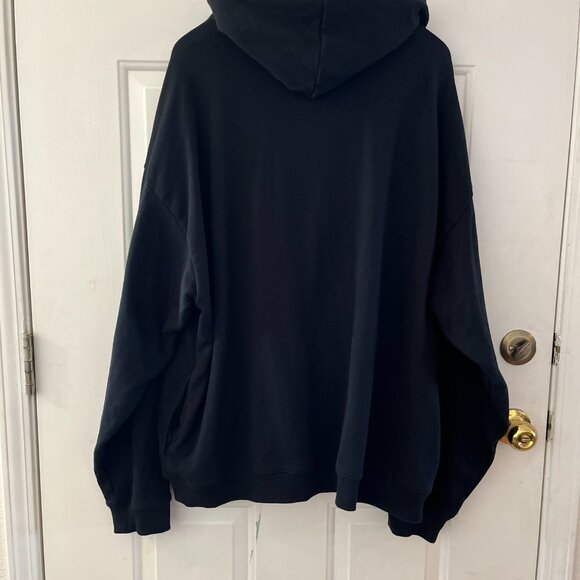 Teddy Fresh Woman's Plus-Size Black Bow Front Heavy Hoodie Sz 3XL - Picture 5 of 9